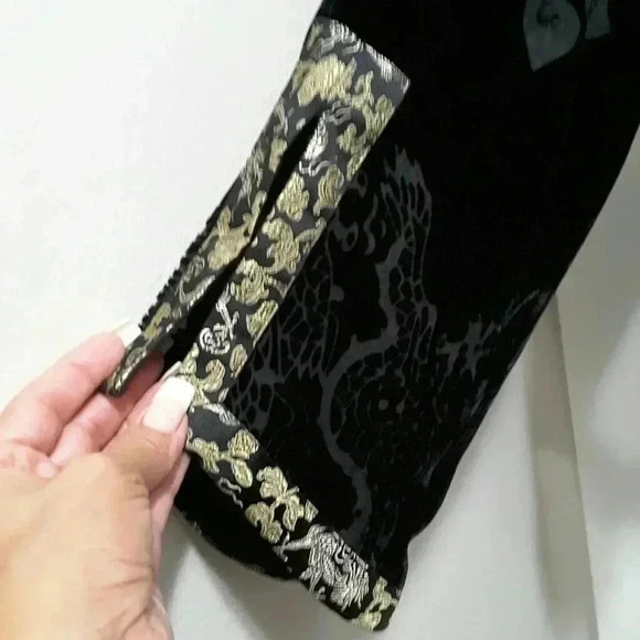 Elegant Holiday Special Occasion Velvet Burnout cover up Size L - Picture 4 of 9